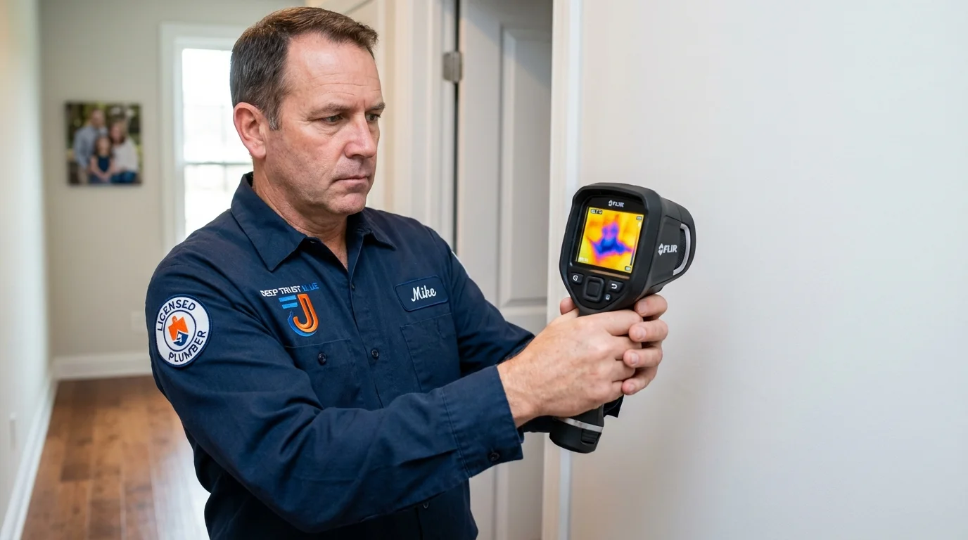 Thermal imaging leak detection by Johns Plumbing LLC in Altamont